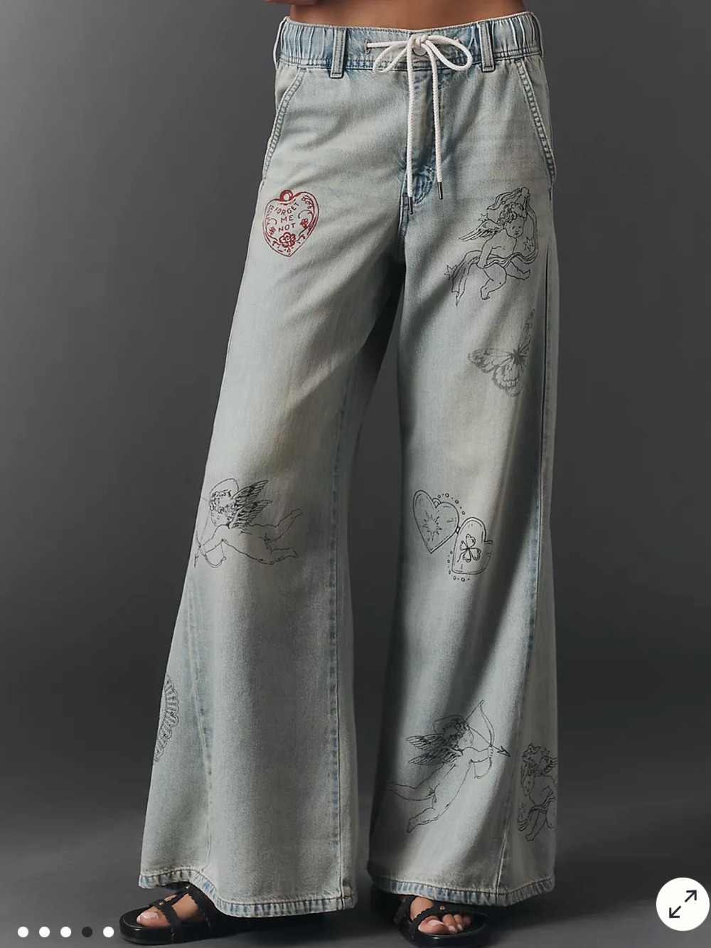Adi Mid-Rise Flare Embellished Jeans by Pilcro - Anthropology